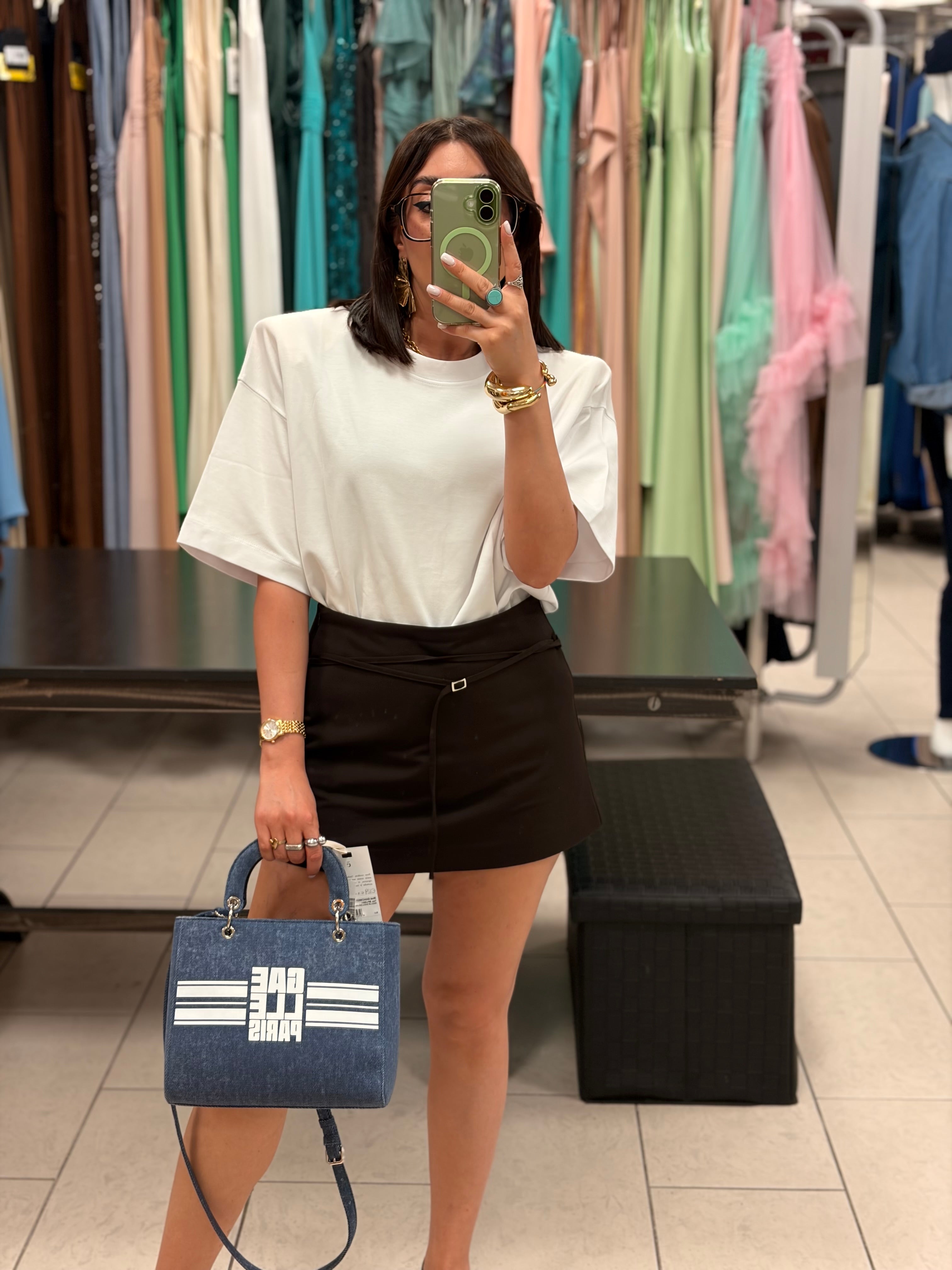 BORSA IN DENIM CON TRACOLLA- GAELLE PARIS