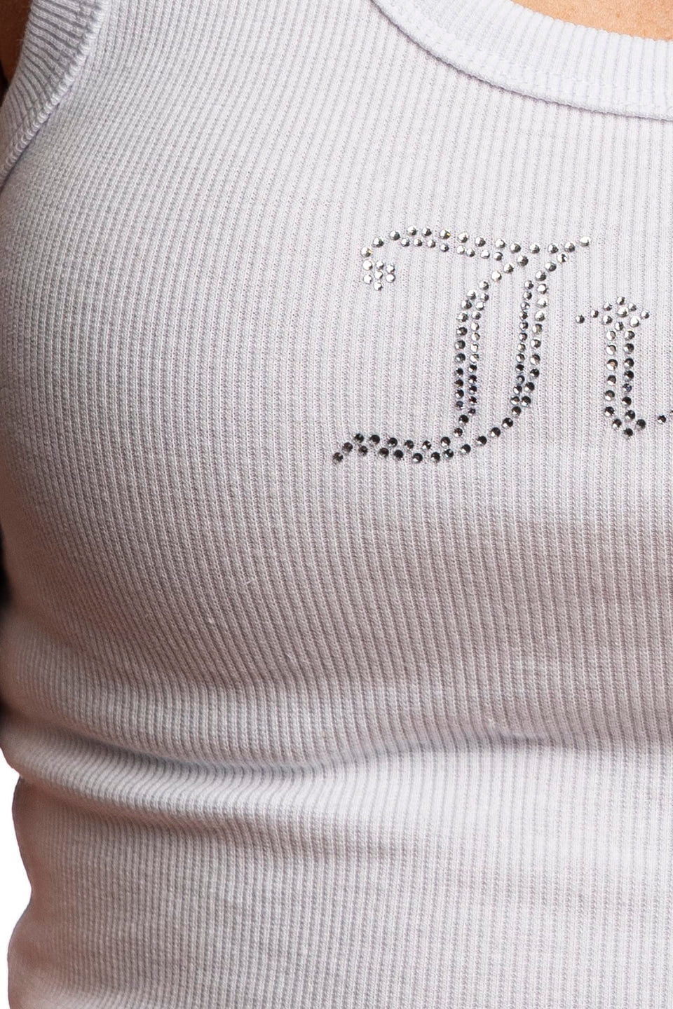CANOTTA JUICY COUTURE  A COSTINE CON SCRITTA STRASS