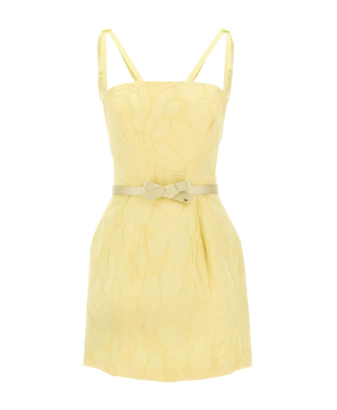 MINI ABITO ELISABETTA FRANCHI JACQUARD FLOREALE CON CI