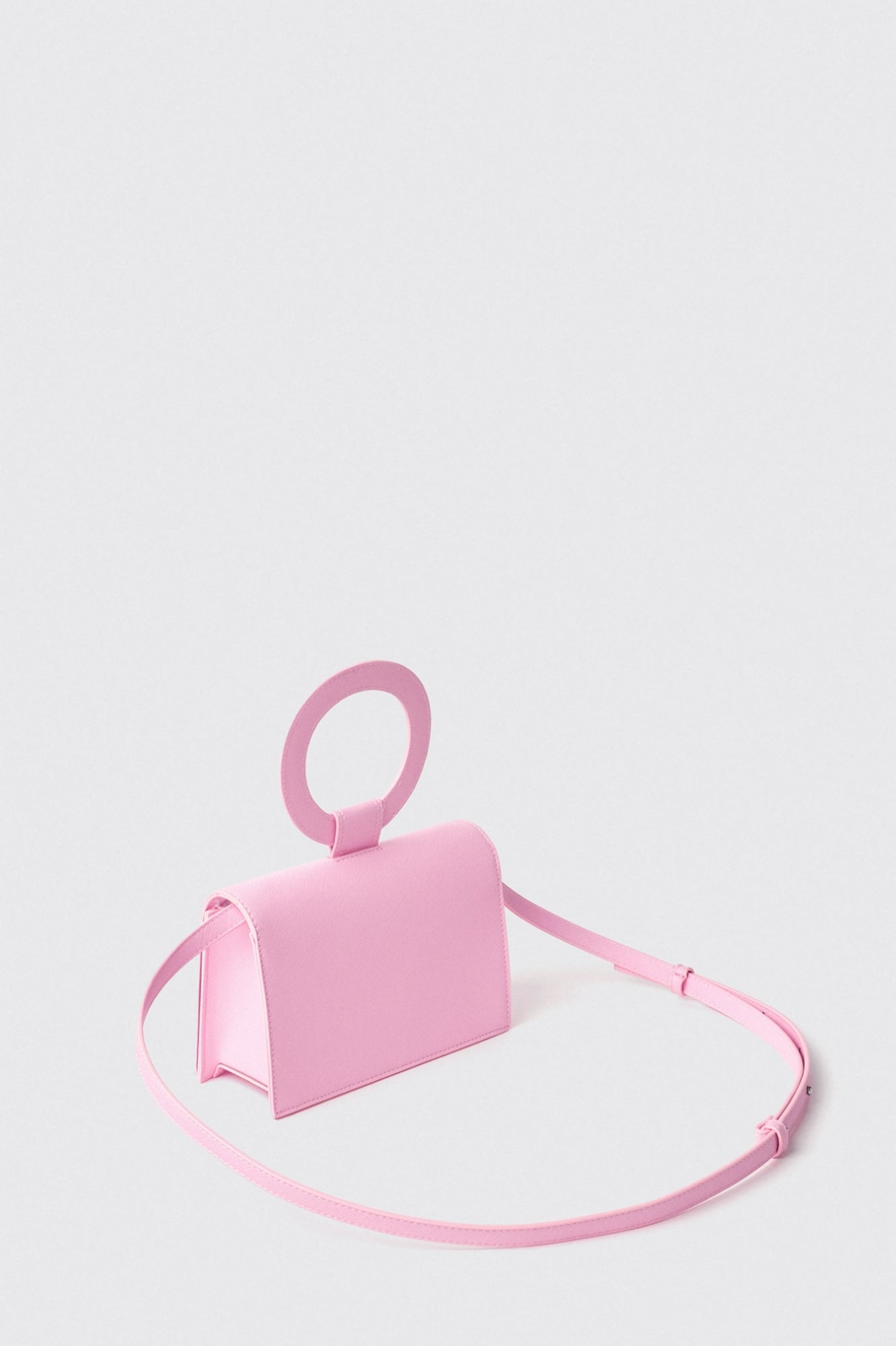 Mini shoulder strap con logo in metallo Rosa - GAELLE