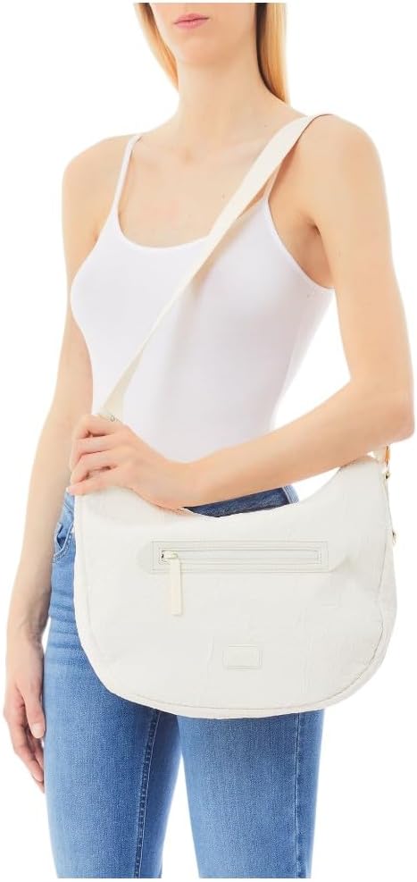 BORSA LIUJO MEZZALUNA GRANDE CON TRACOLLA EFFETTO CREPE