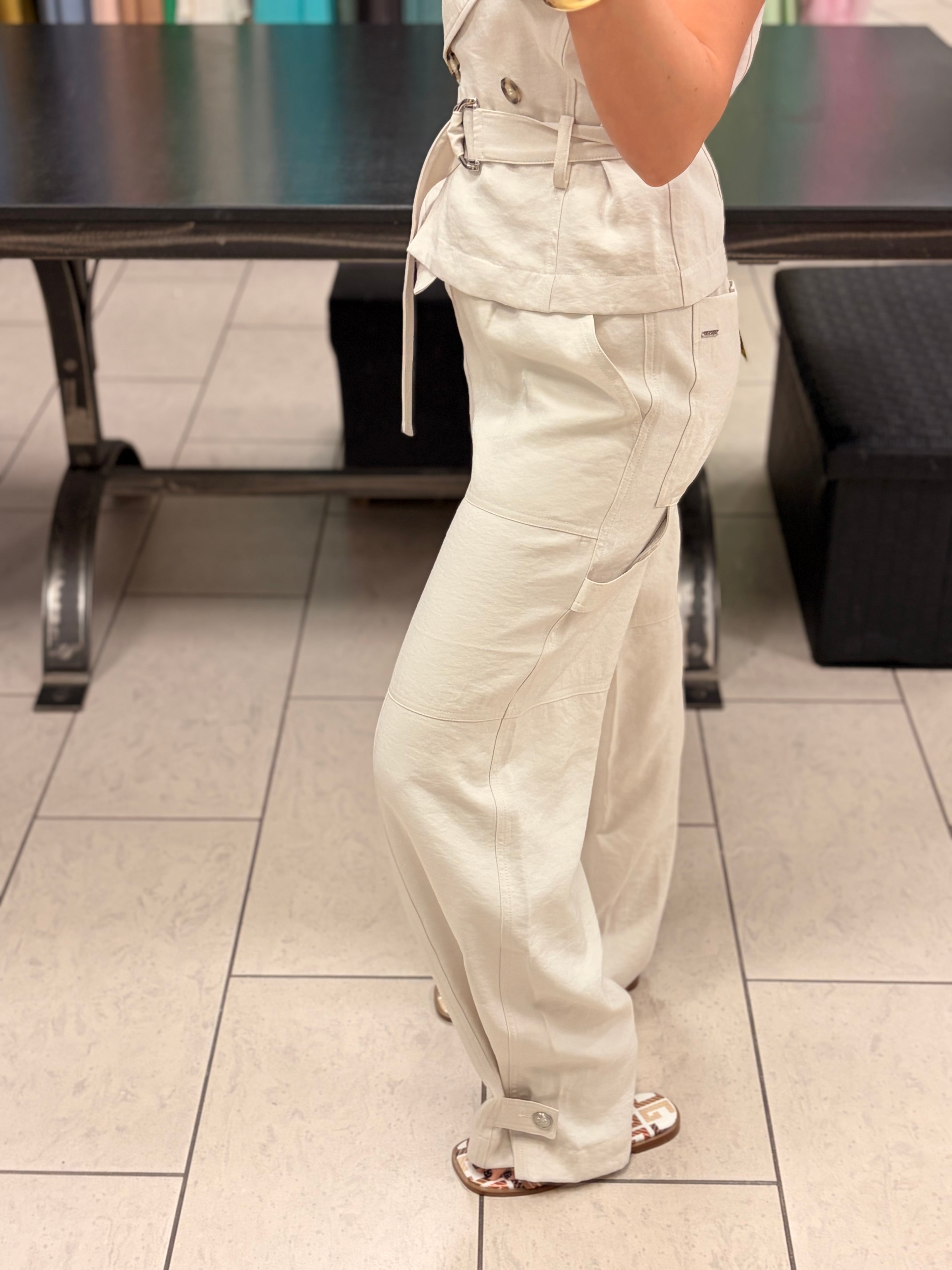 JOGGER LUREX CON DETTAGLIO CHIUSURA CAVIGLIA- LIUJO