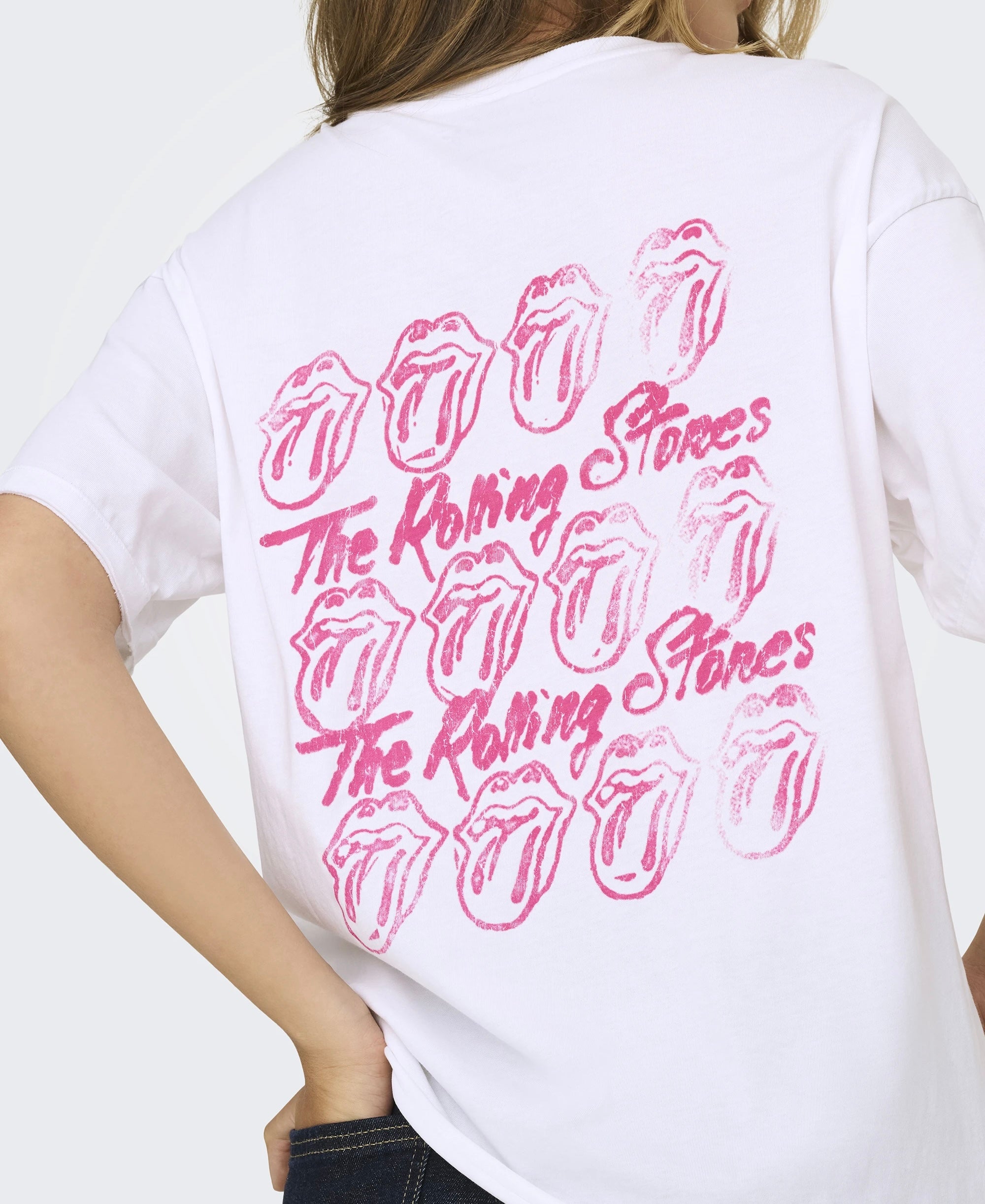 TSHIRT OVERSIZE CON STAMPA ROLLING STONES -ONLY