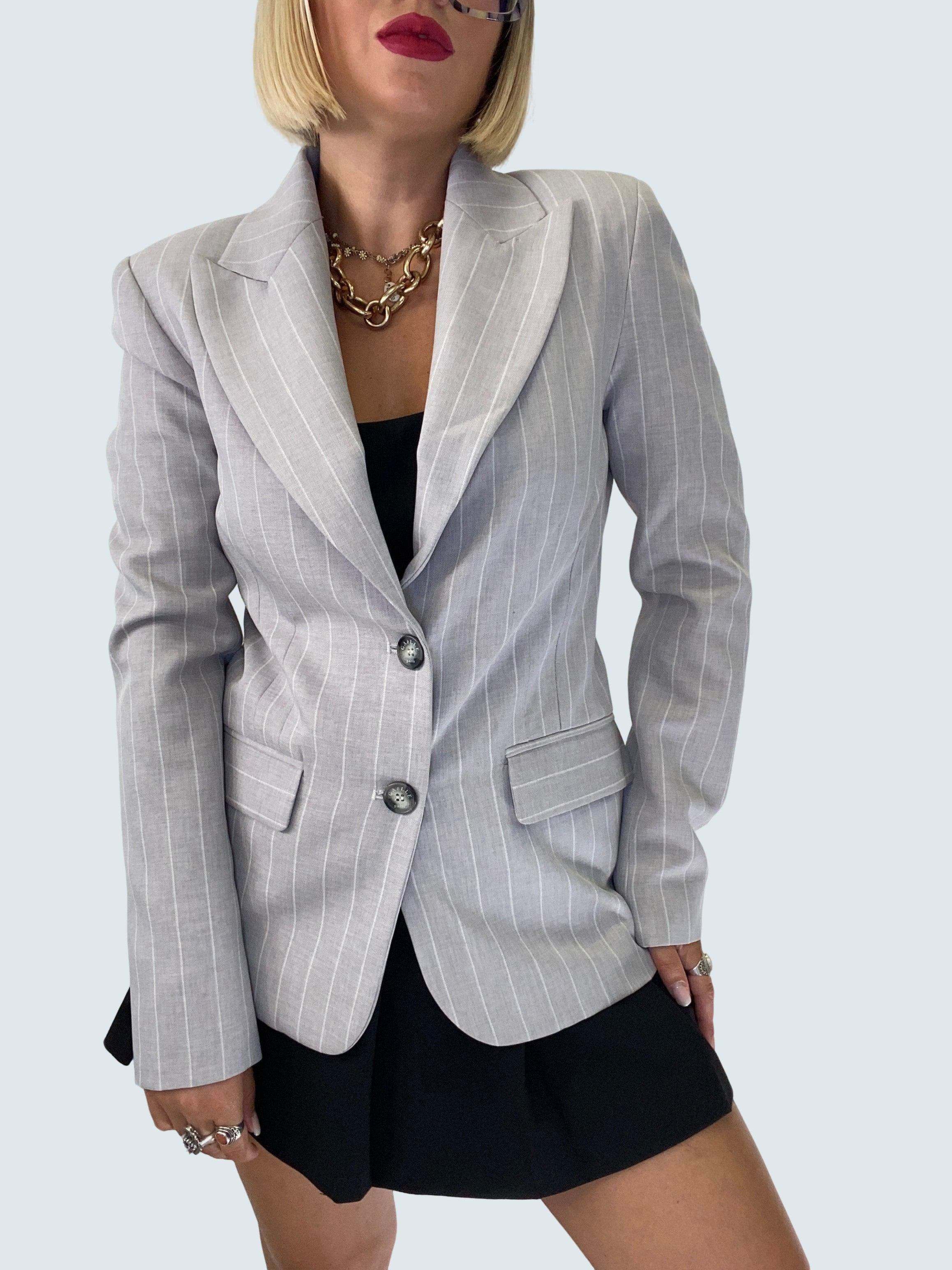 Blazer gessato Grigio - GAELLE