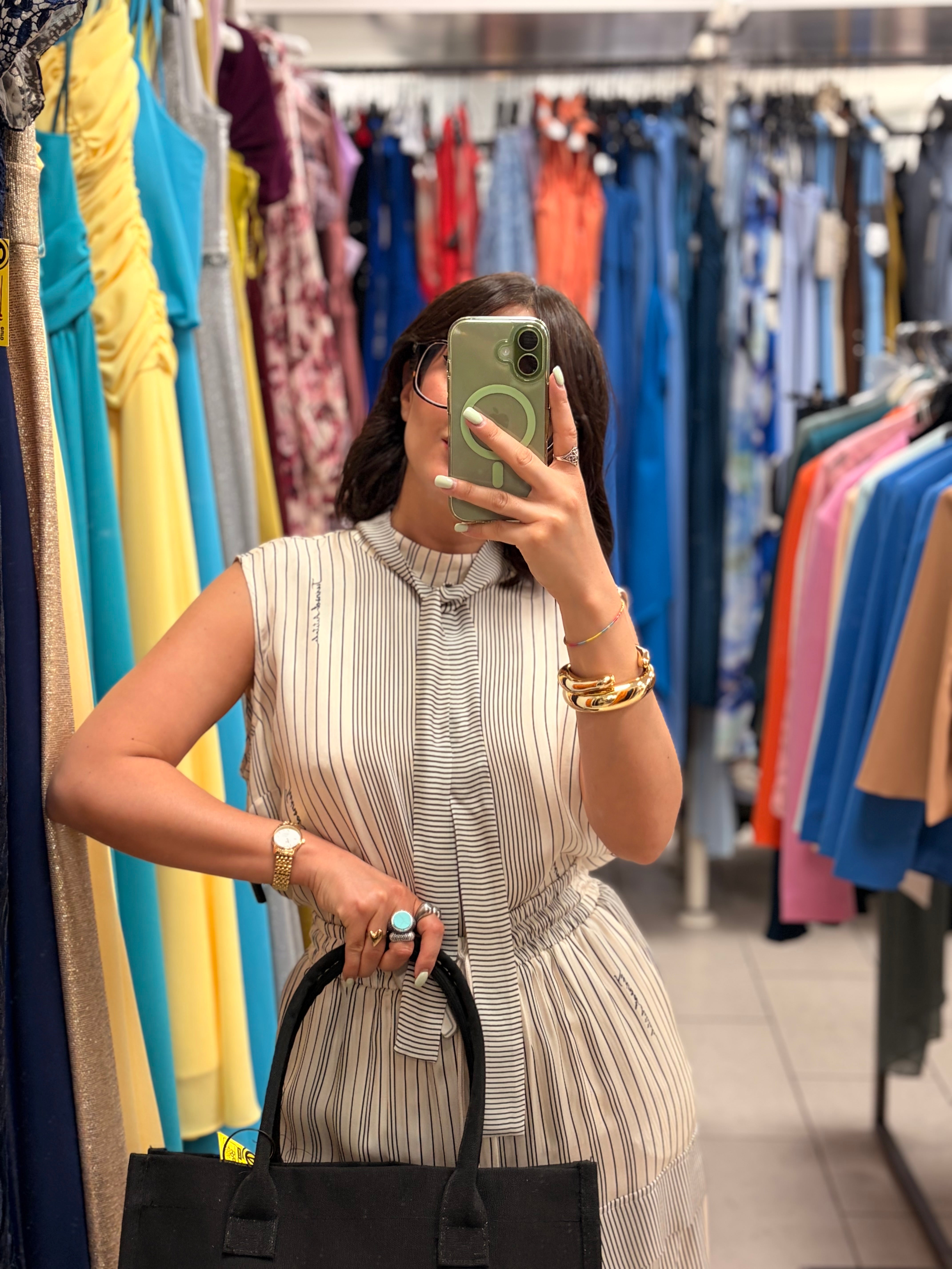 BLUSA A RIGHE SMANICATA CON SCIARPINA - TWINSET ACTITUDE
