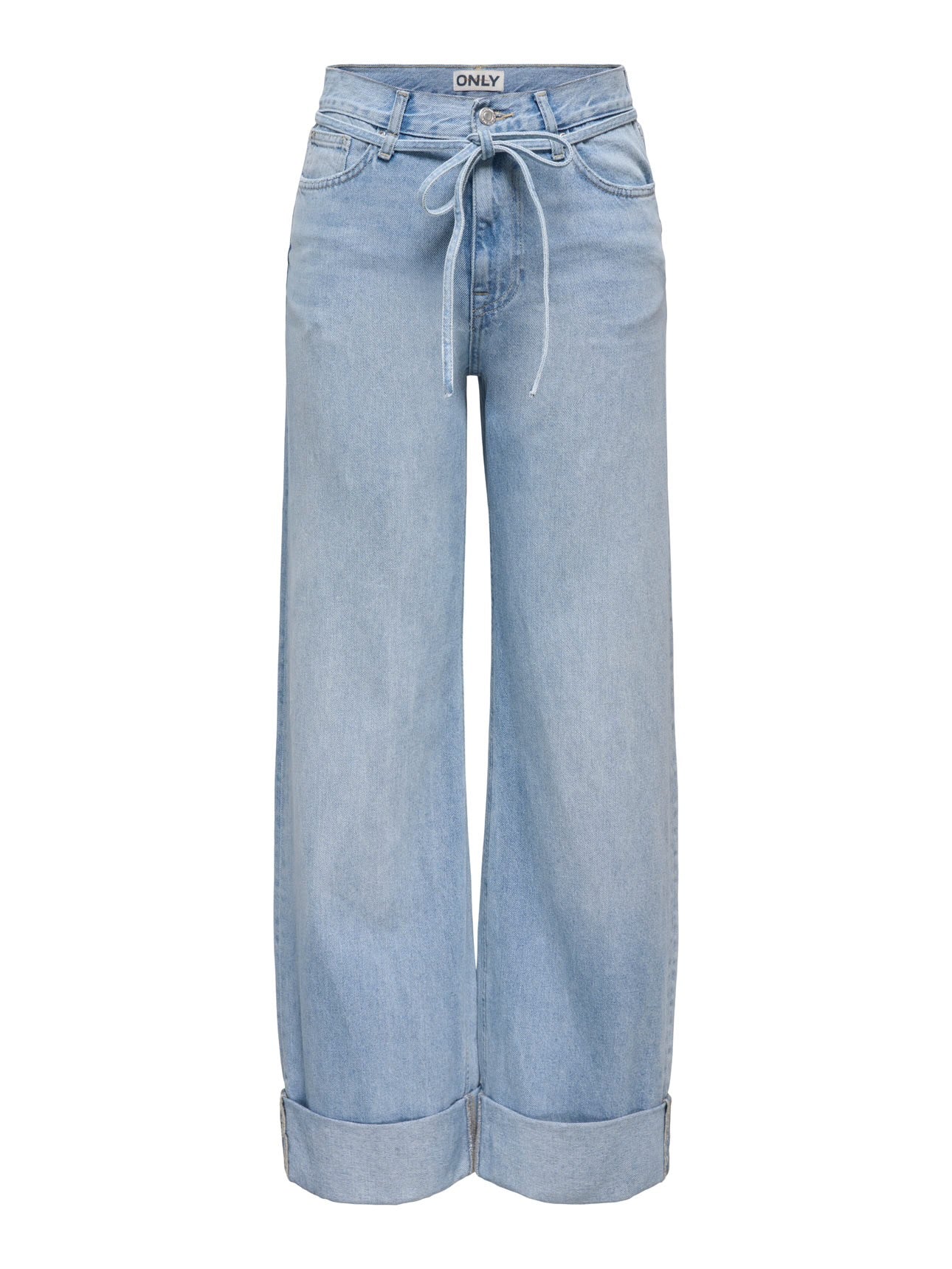 JEANS ONLY RISVOLTO E CINTURA WIDE FIT