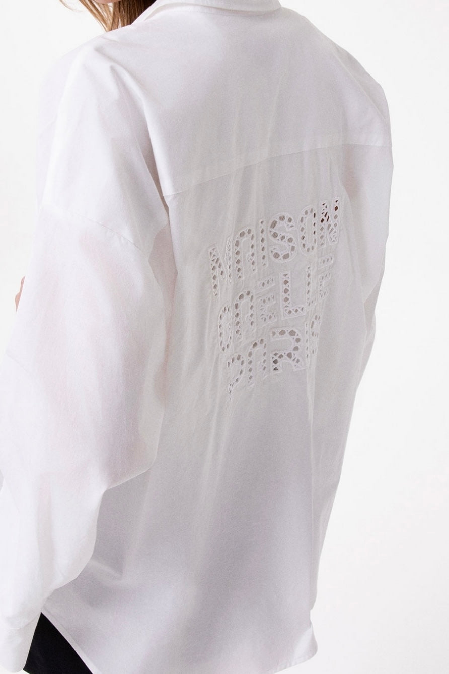 CAMICIA OVERSIZE CON RICAMO SCHIENA- GAELLE PARIS