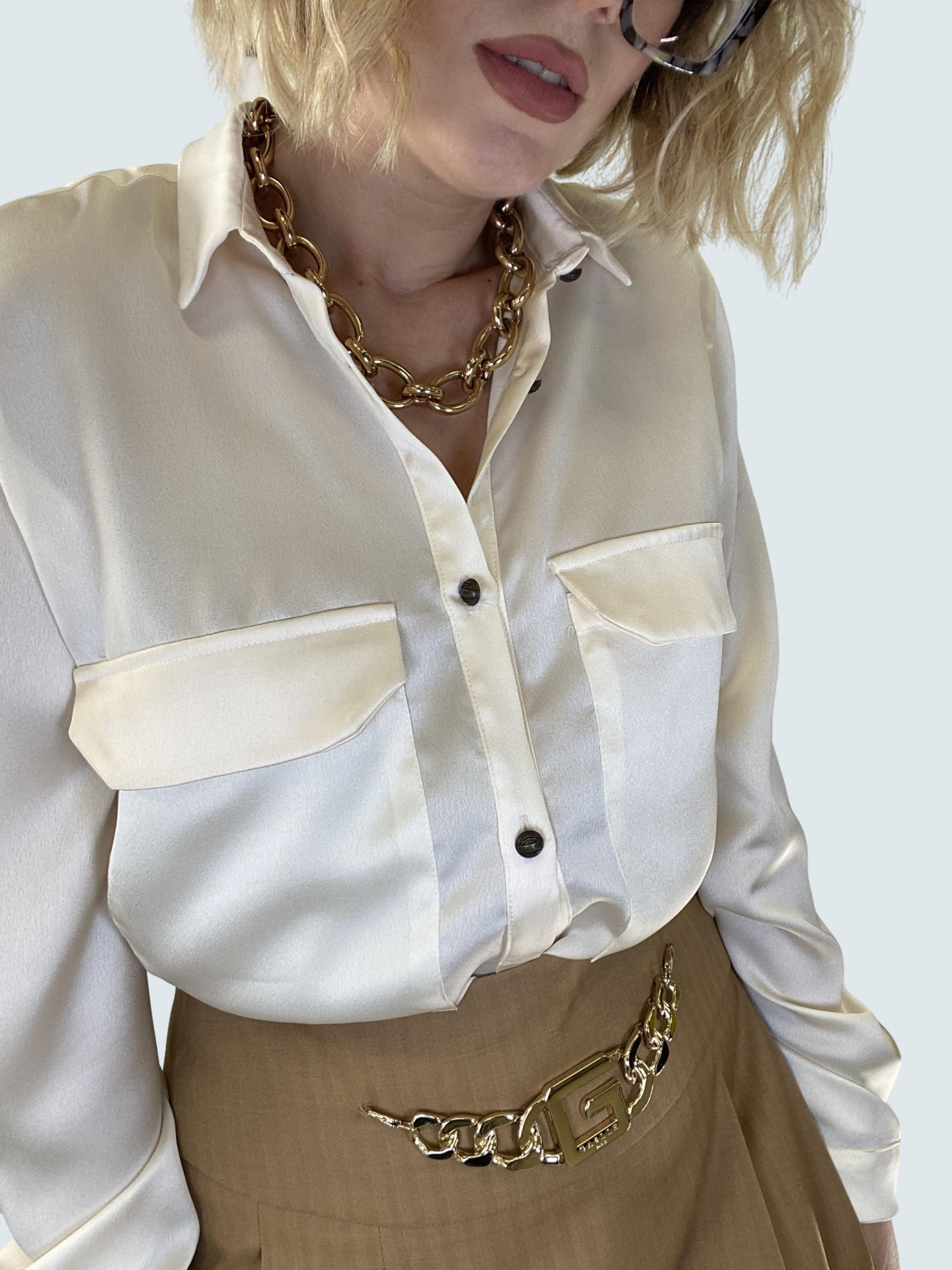 Camicia con tasche Bianco - GAELLE