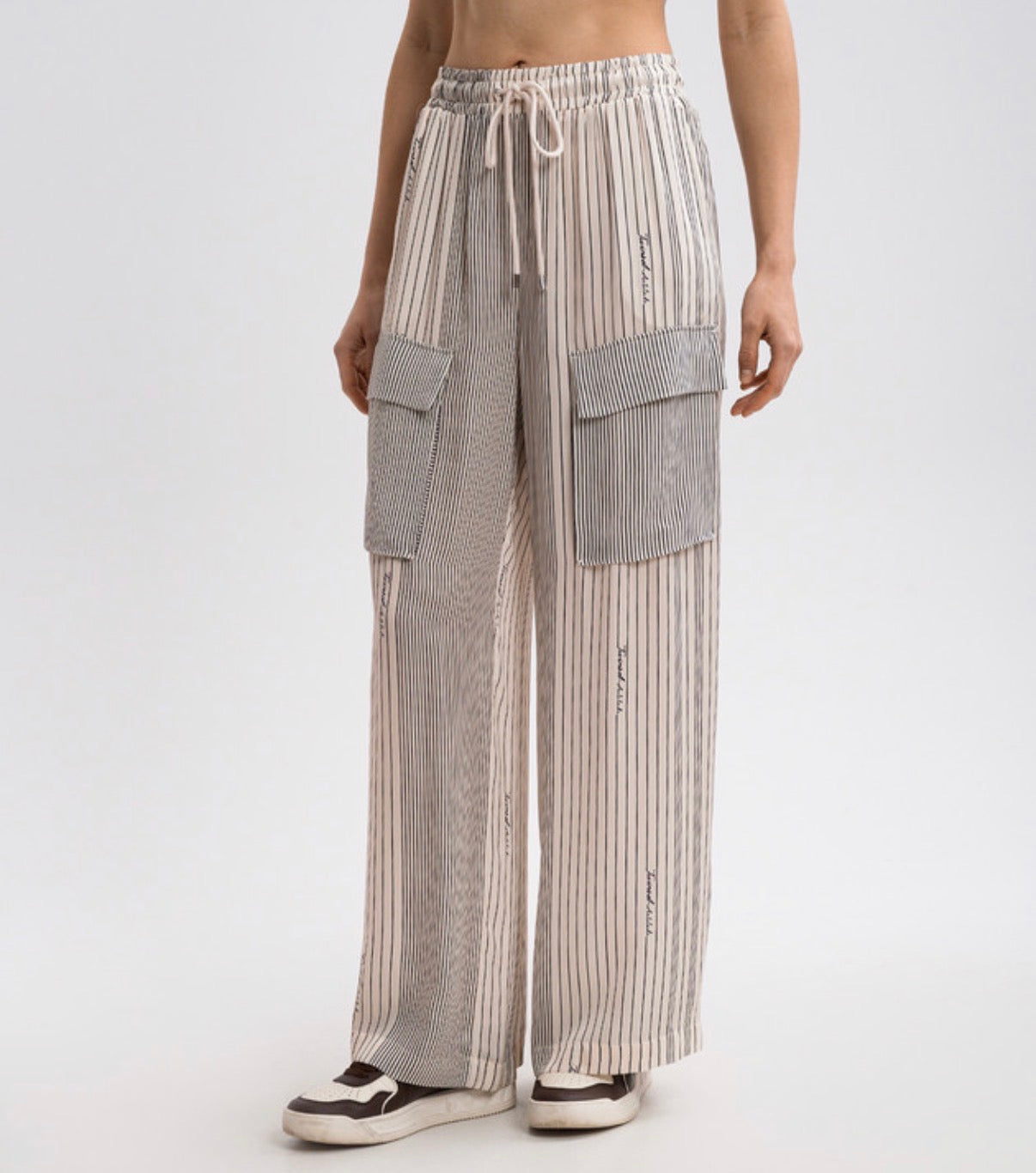PANTALACCIO CARGO IN FANTASIA A RIGHE- TWINSET ACTITUDE