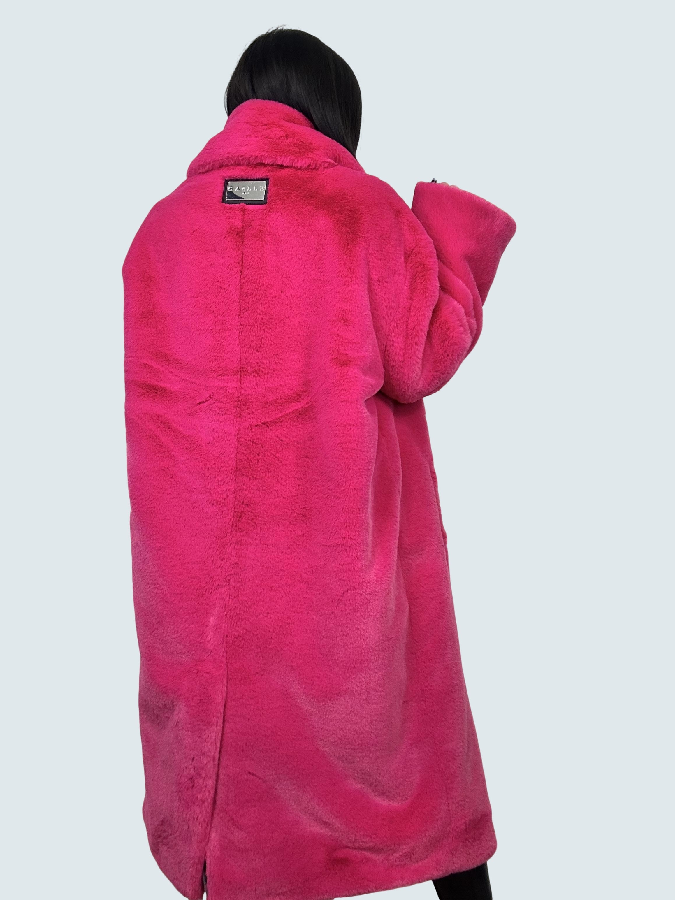 Cappotto In Pelliccia Ecofur Fucsia - GAELLE