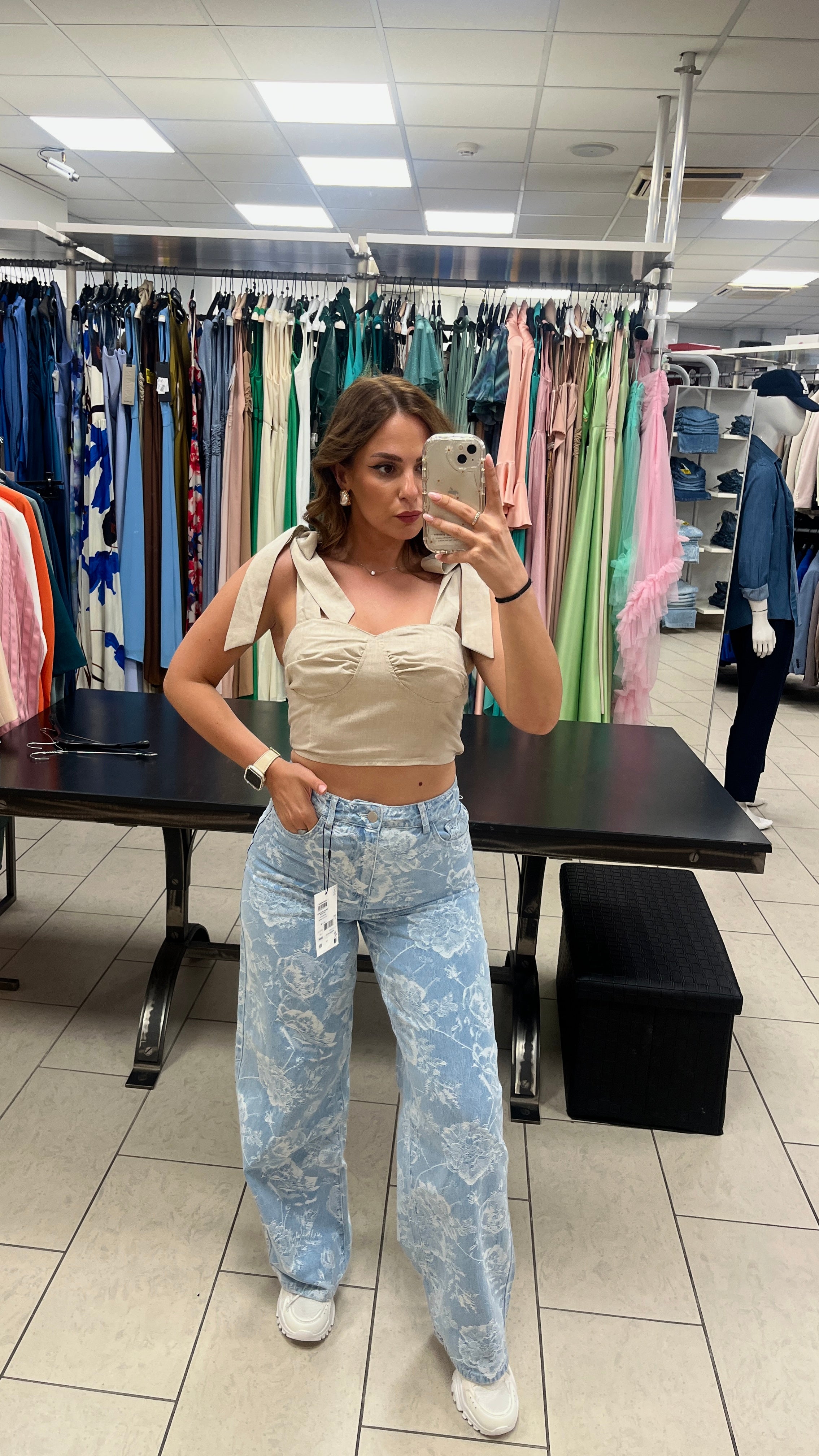 JEANS WIDE FLOWER ONLY