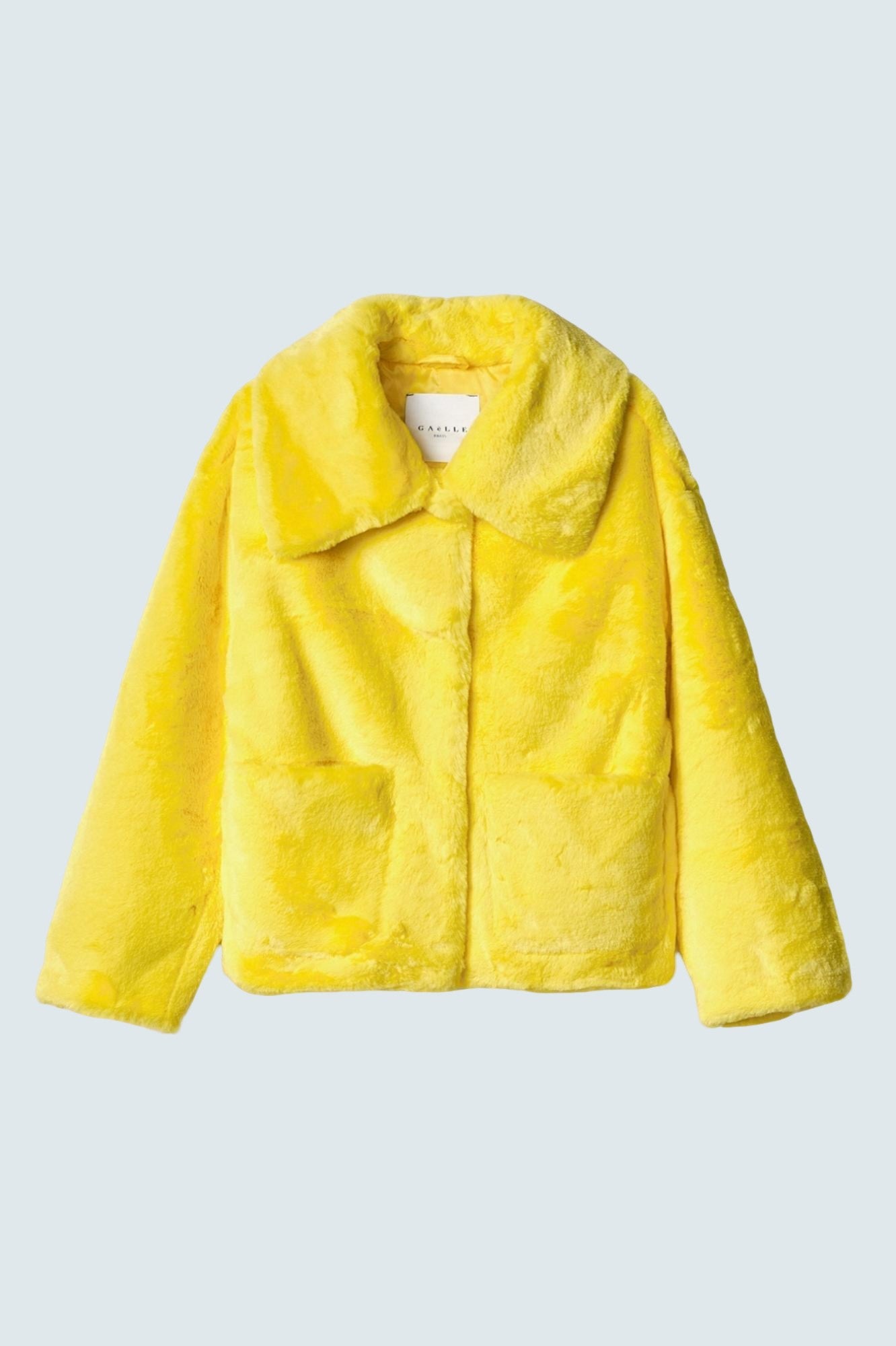 Cappotto Corto In Ecofur Giallo - GAELLE