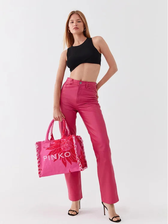 BORSA CANVAS BEACH PINKO