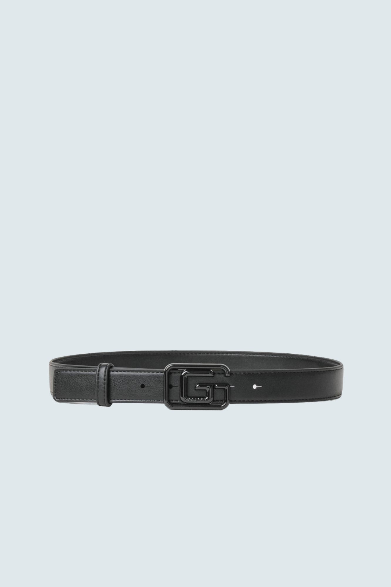 Mini Belt In Ecopelle Con Fibbia Nero - GAELLE