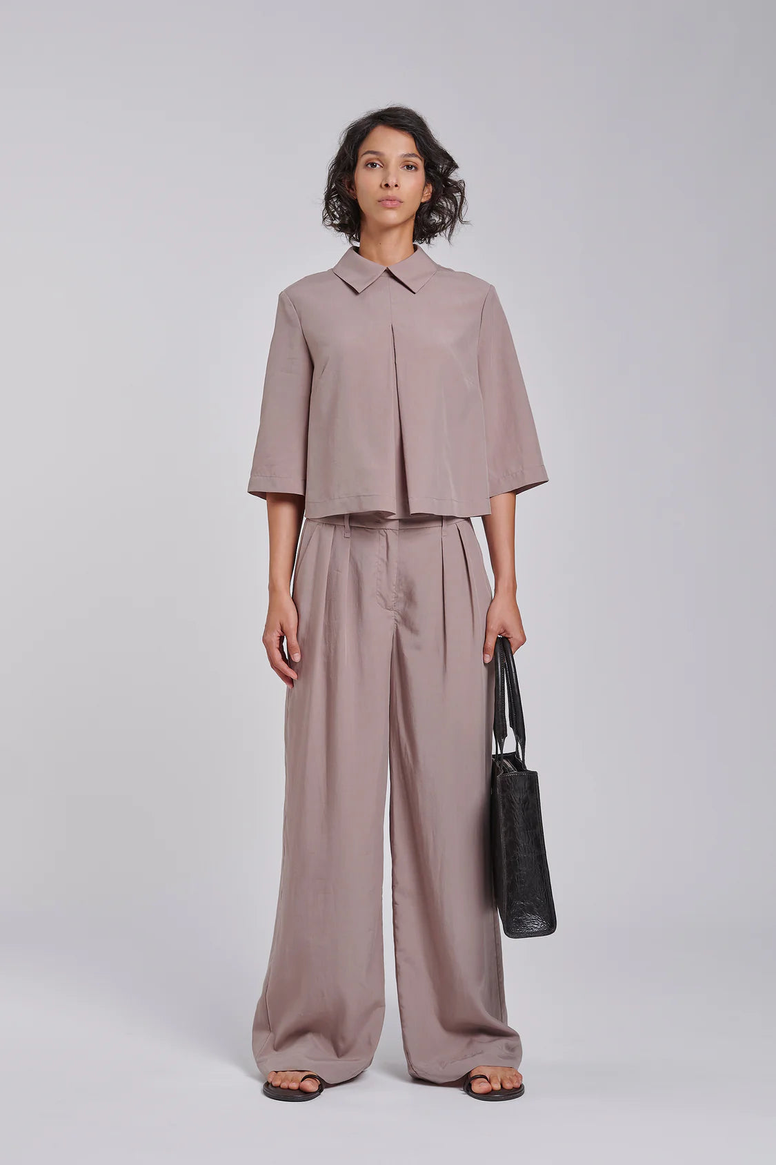 PANTALONE PALAZZO LYOCELL E PINCES BOMBOOGIE