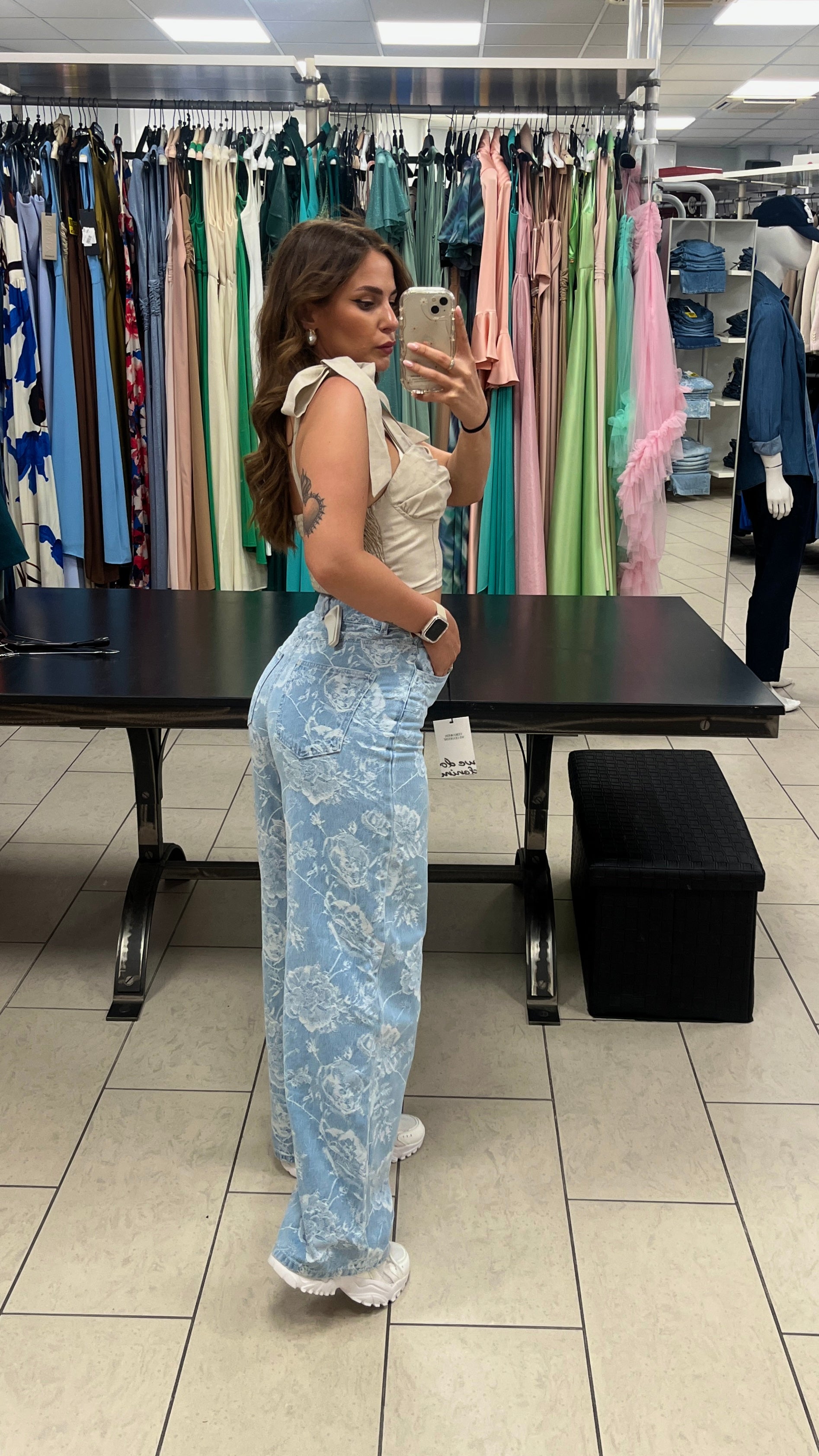JEANS WIDE FLOWER ONLY