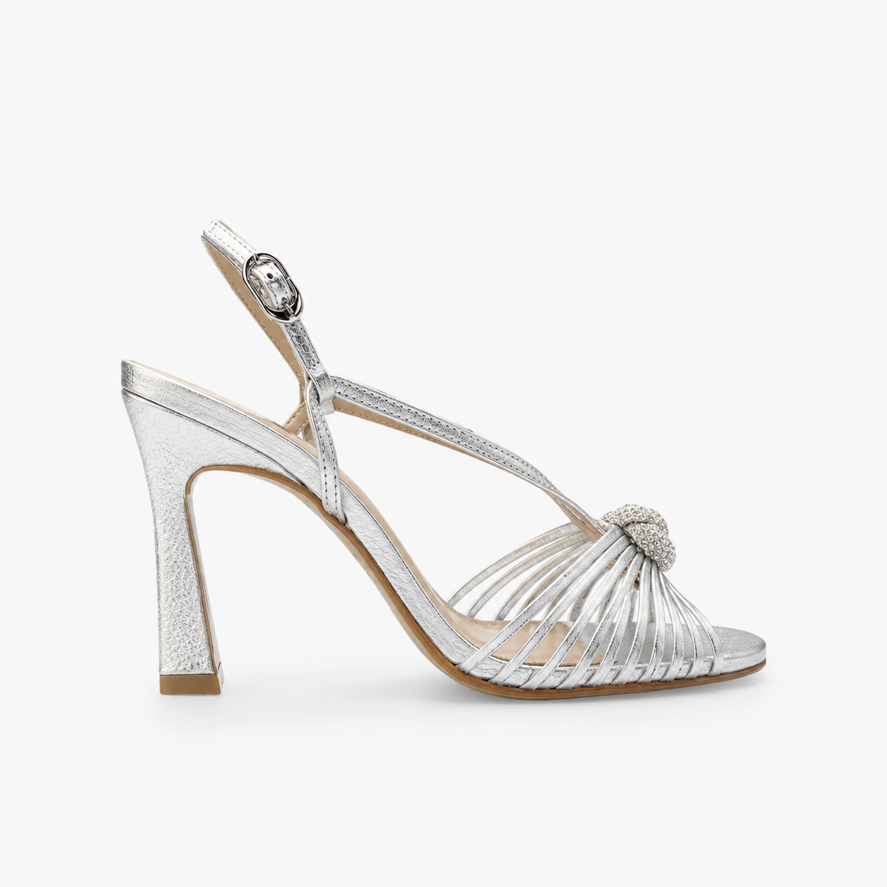 SANDALO WERNER IN PELLE LAMINATO CUORE SWAROVSKI