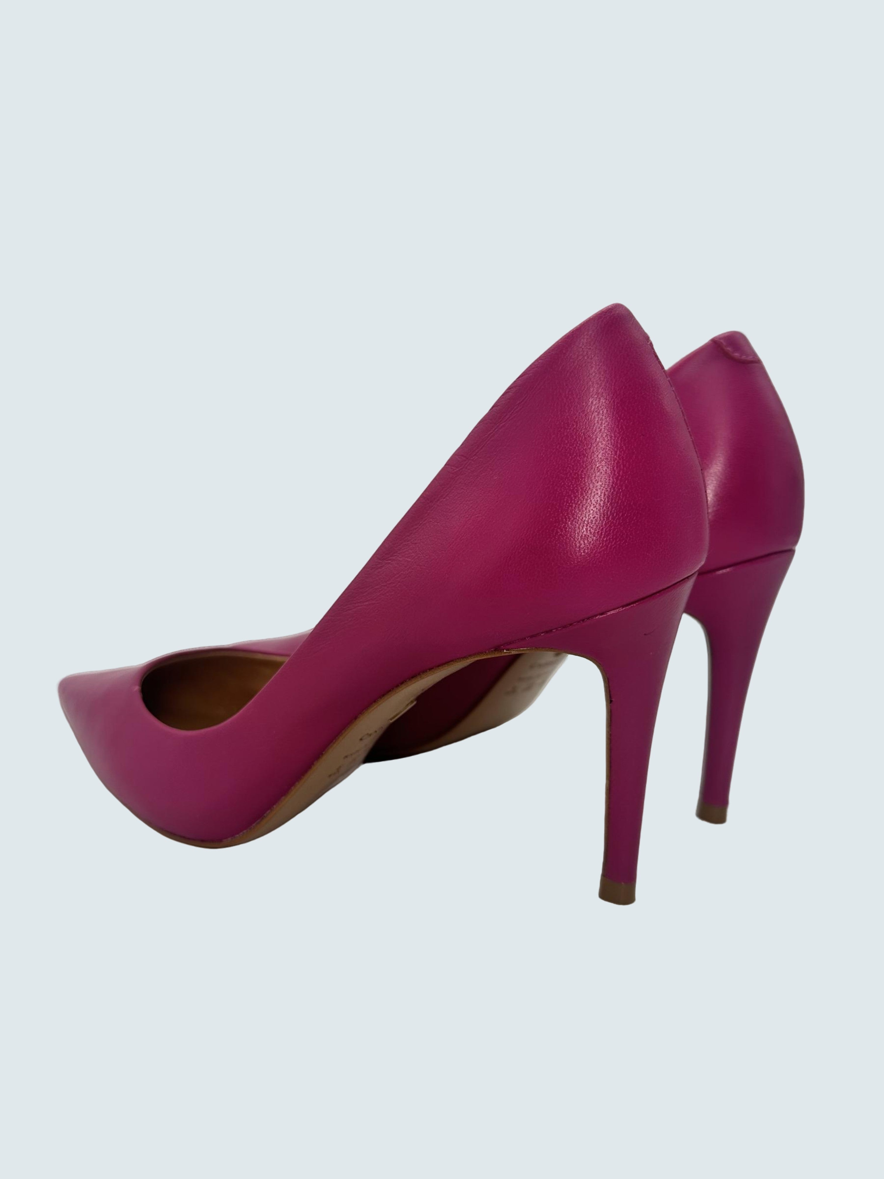 Décolleté in pelle con tacco a stiletto Fucsia - CARRANO