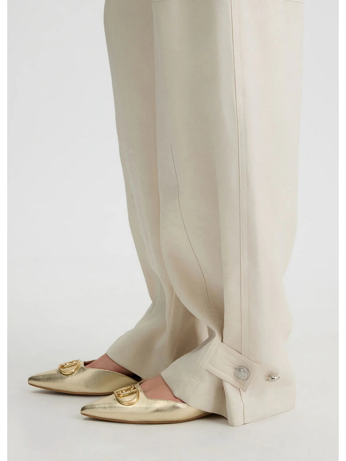 JOGGER LUREX CON DETTAGLIO CHIUSURA CAVIGLIA- LIUJO