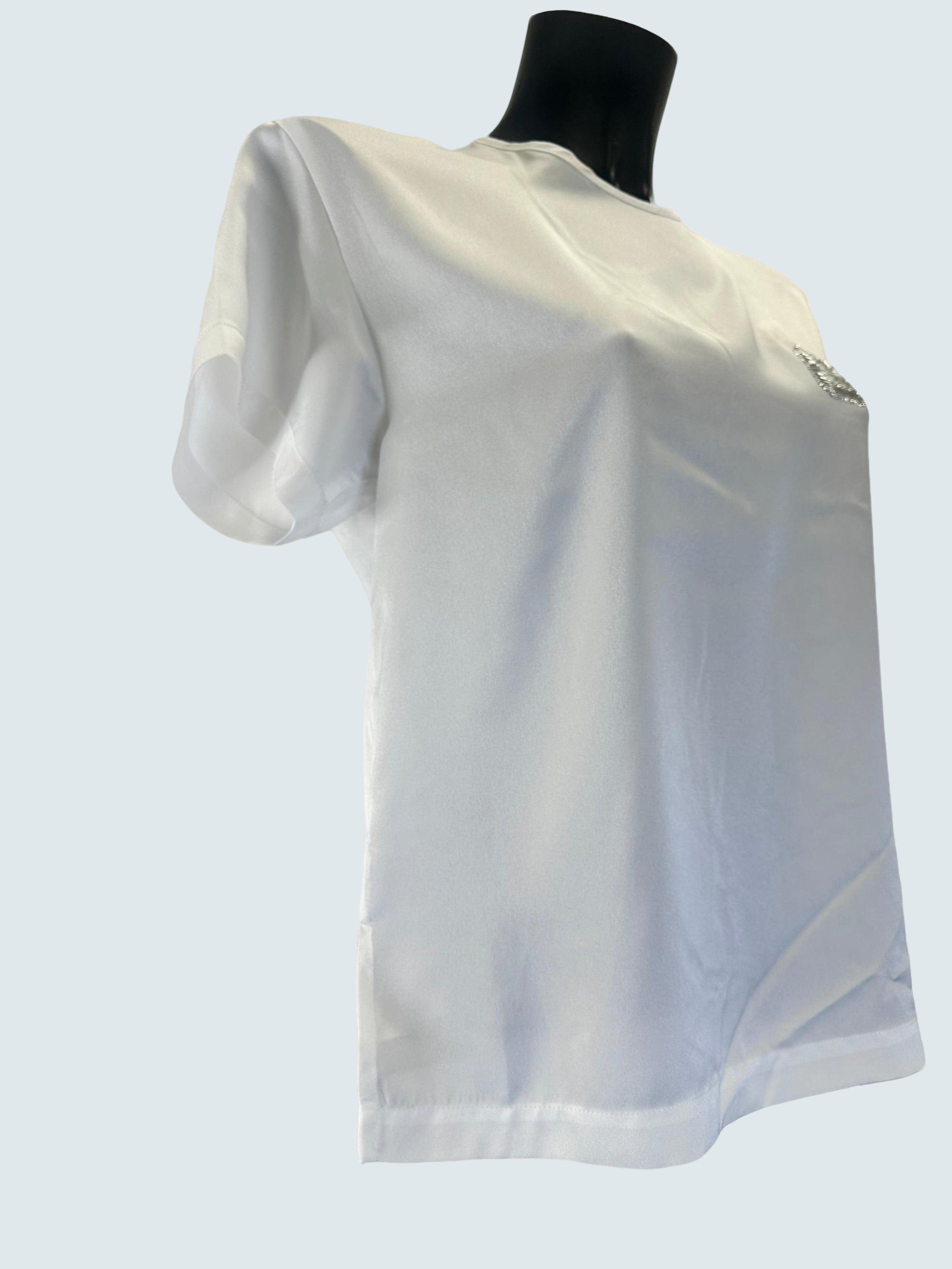 T-shirt Girocollo  Bianco - GAELLE