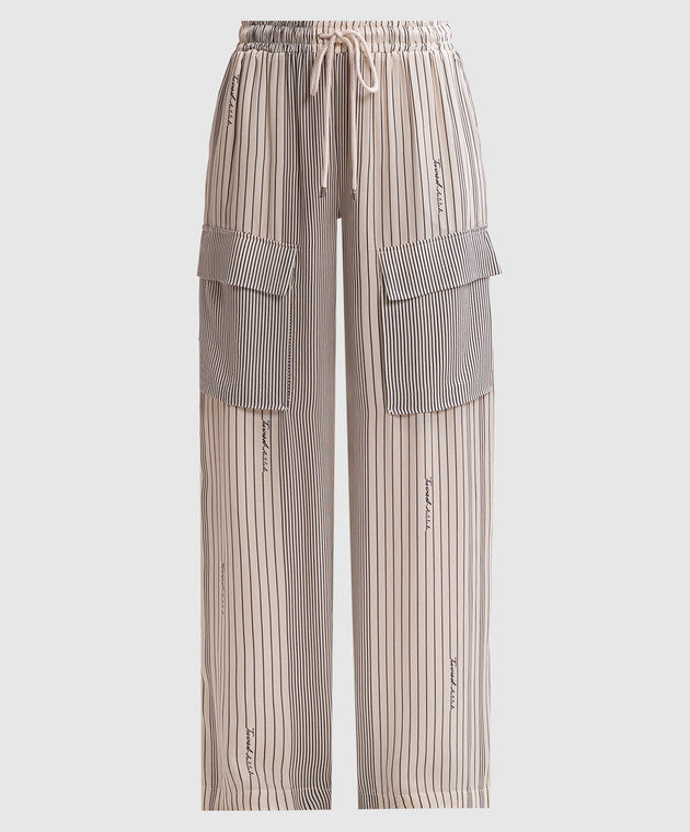 PANTALACCIO CARGO IN FANTASIA A RIGHE- TWINSET ACTITUDE