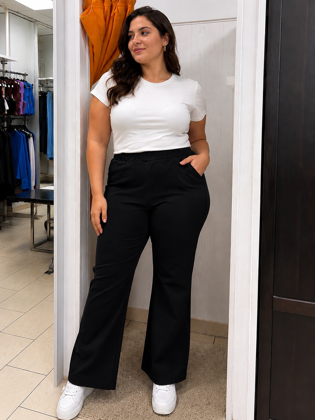 PANTALONE ZAMPA IN VISCOSA OLTRETEMPO