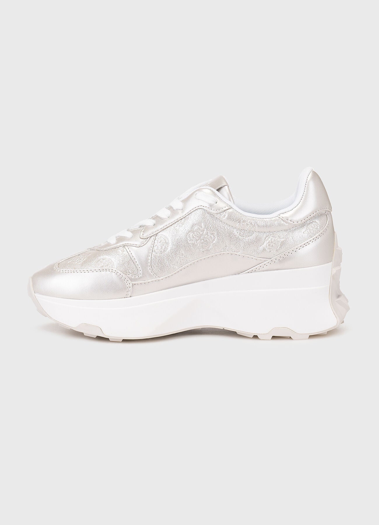 SNEAKERS GUESS CALEBB LAMINATO LOGO IN RILIEVO