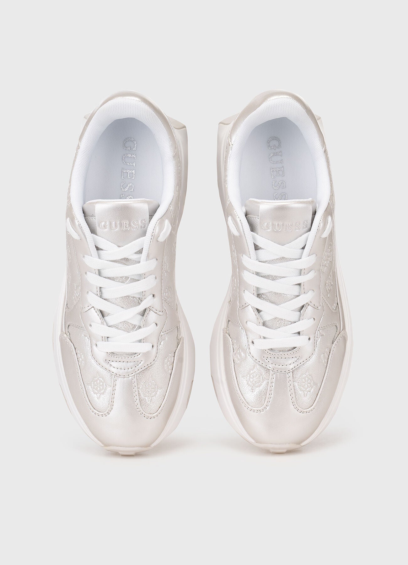 SNEAKERS GUESS CALEBB LAMINATO LOGO IN RILIEVO