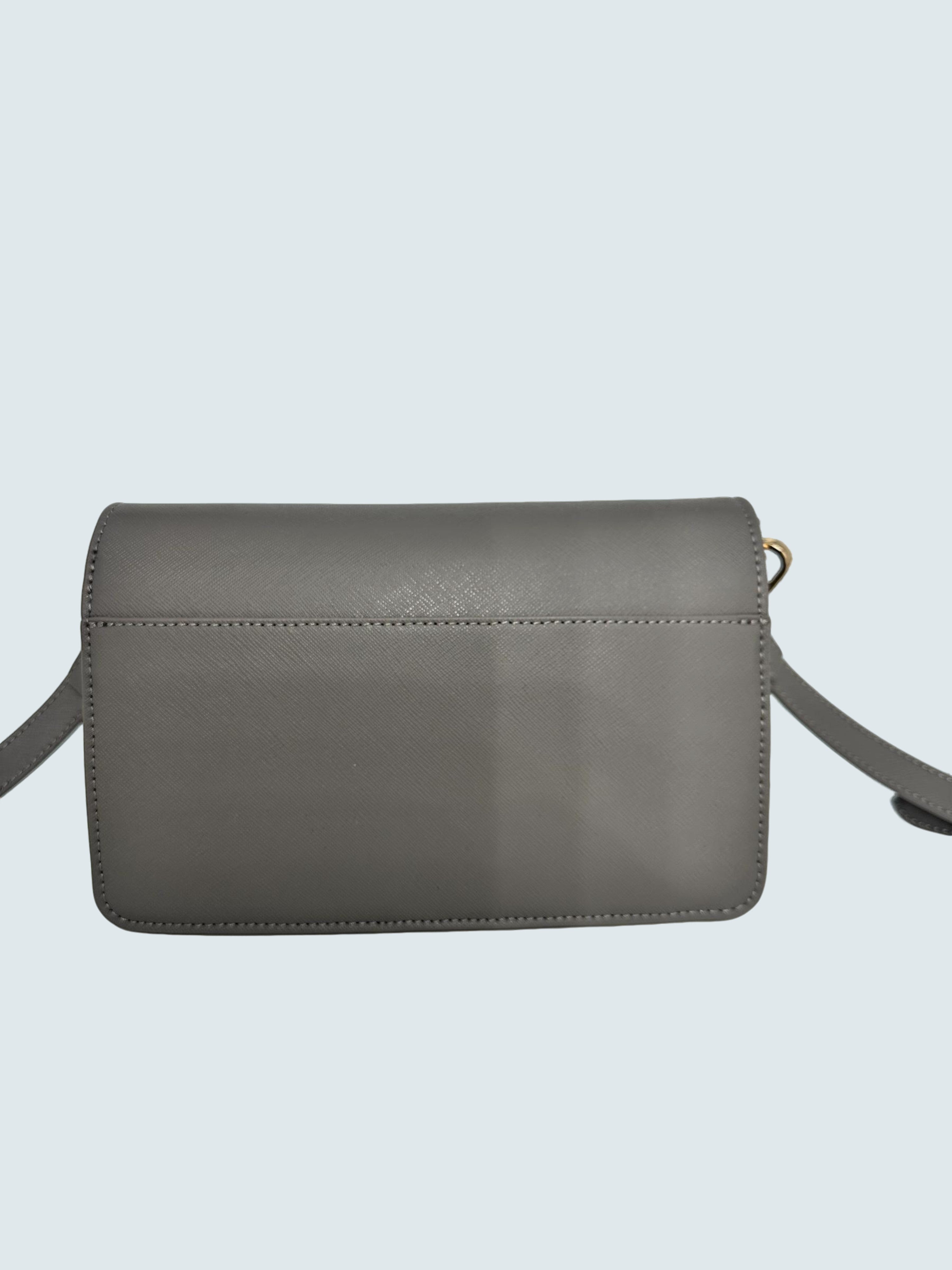 Reg Shoulder Strap Ecopelle Saffiano Grigio - GAELLE