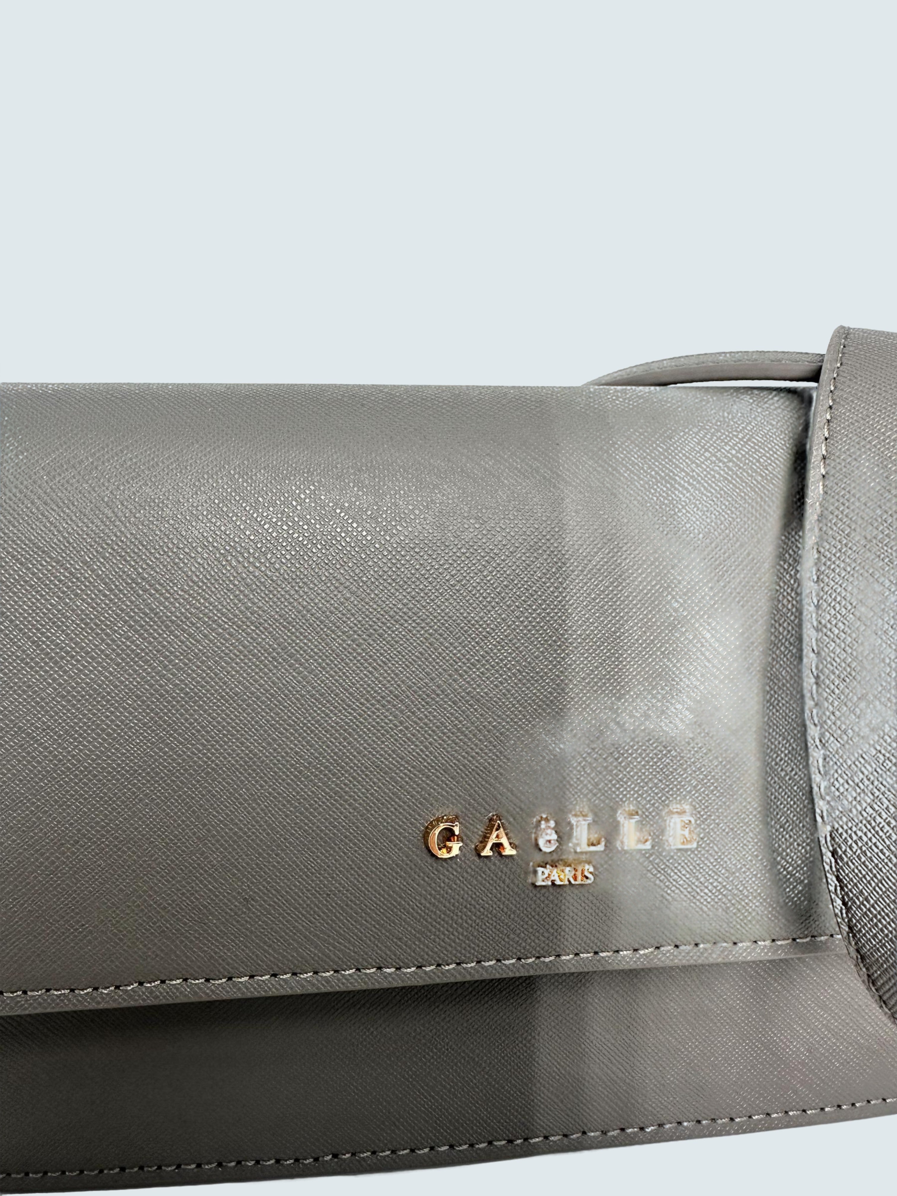 Reg Shoulder Strap Ecopelle Saffiano Grigio - GAELLE