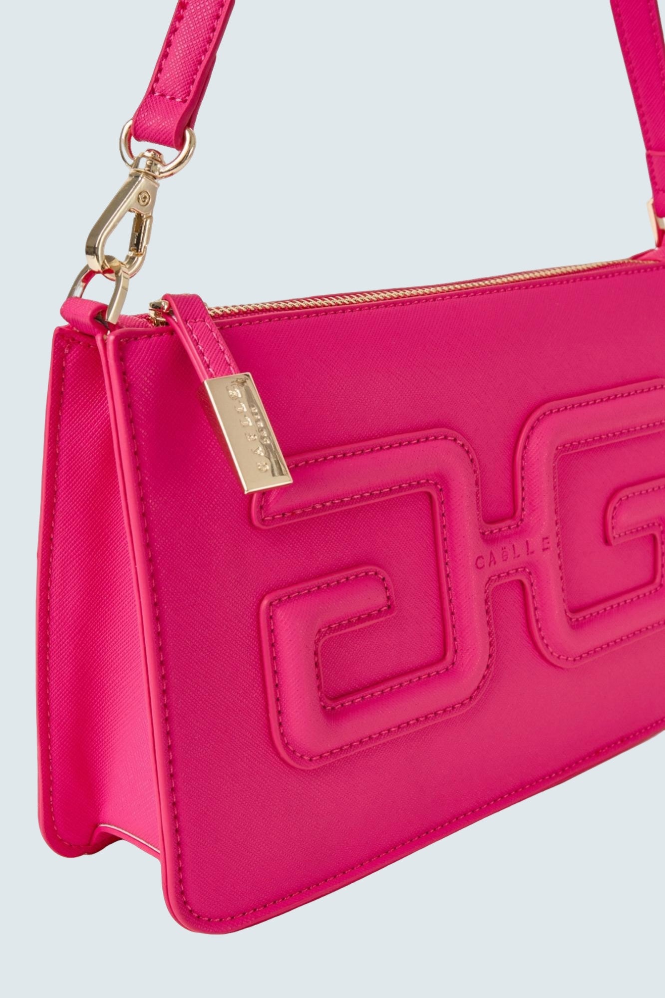 Mini Pochette Con Patch Fucsia - GAELLE