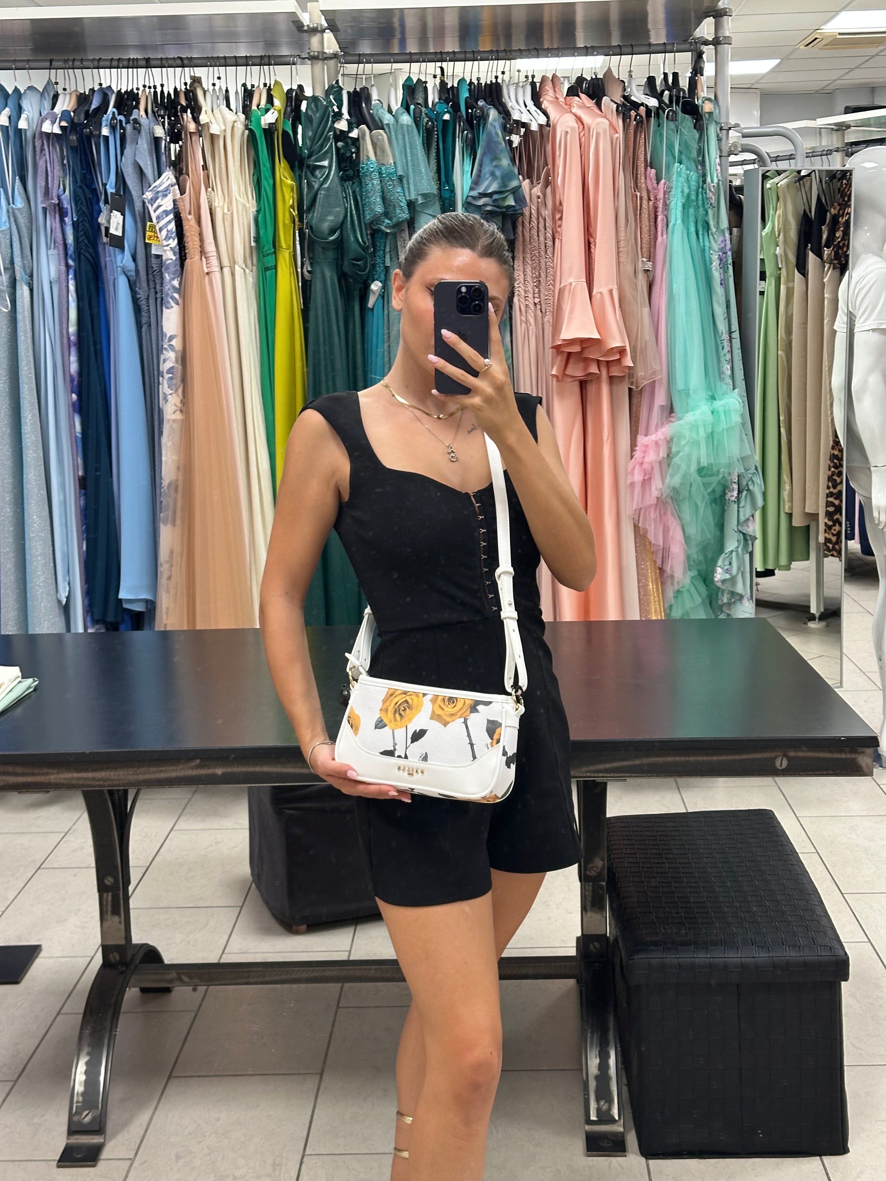 MINI SHOULDER TRACOLLA CON ROSE GAELLE