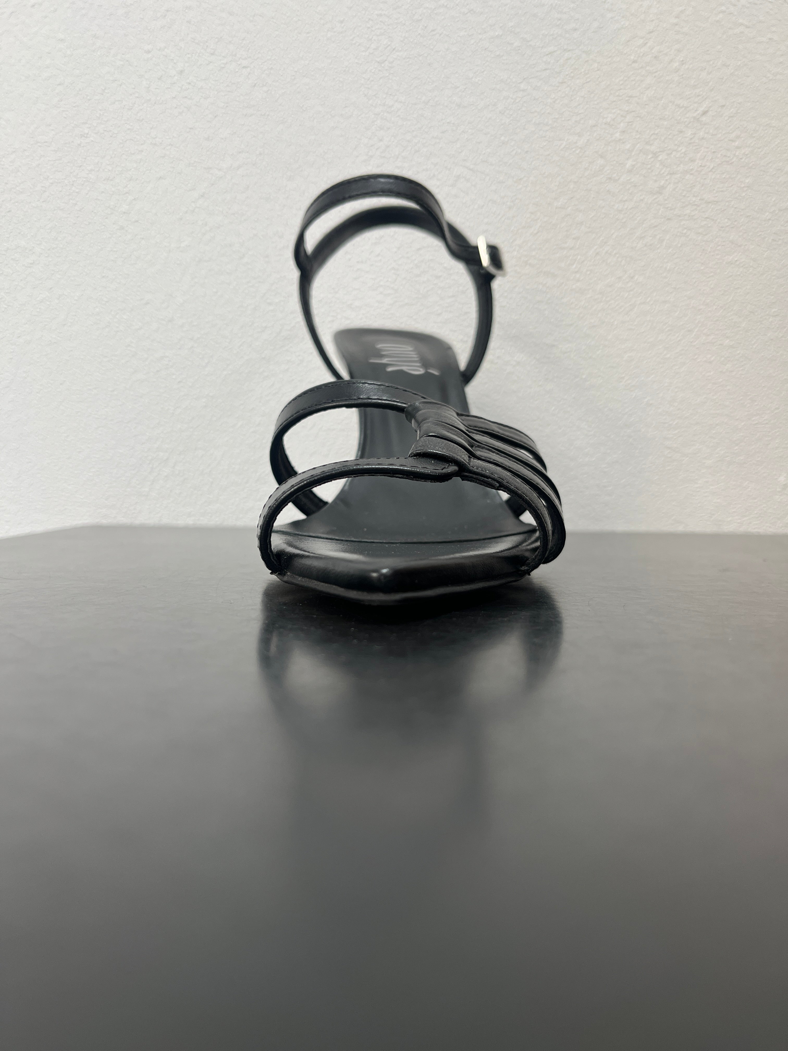 SANDALO OVYE TACCO LAMINATO IN PELLE