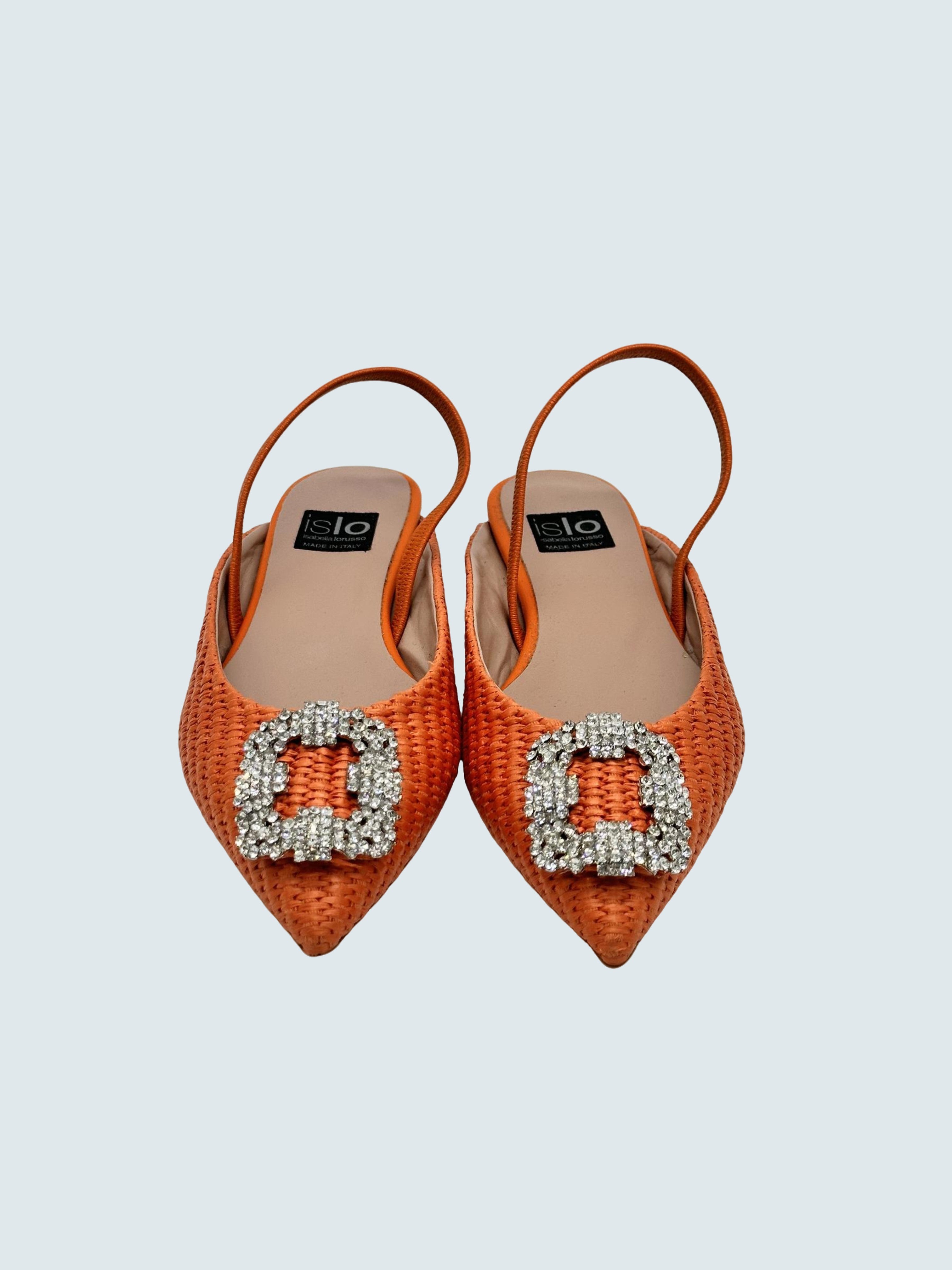 BALUBA RAFIA STRASS Arancio - ISLO