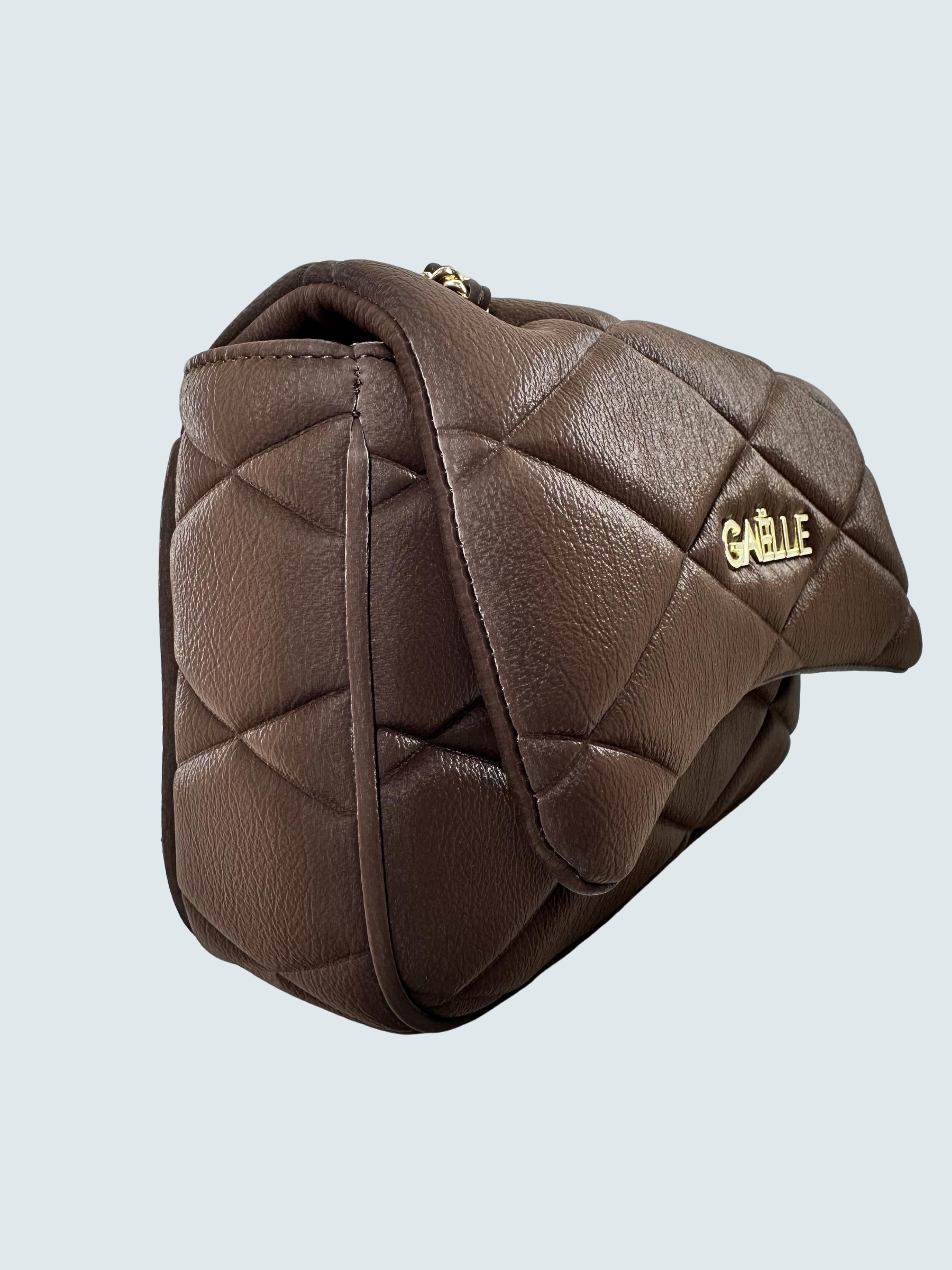 Reg Pochette Matelasse' Puffer Marrone - GAELLE